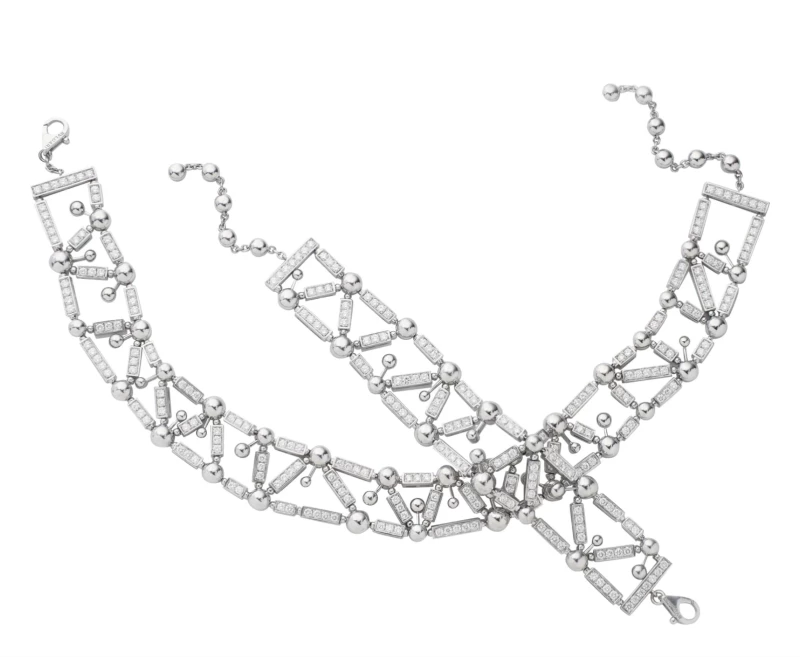 Bvlgari BVLGARI FIREWORKS COLLECTION DIAMOND CHOKER NECKLACE & BRACELET BR852498 336498