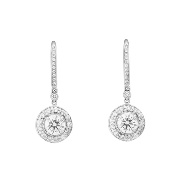 Earrings without a brand С БРИЛЛИАНТАМИ 1.80 CT F/VS2 1.80 карат F/VS2