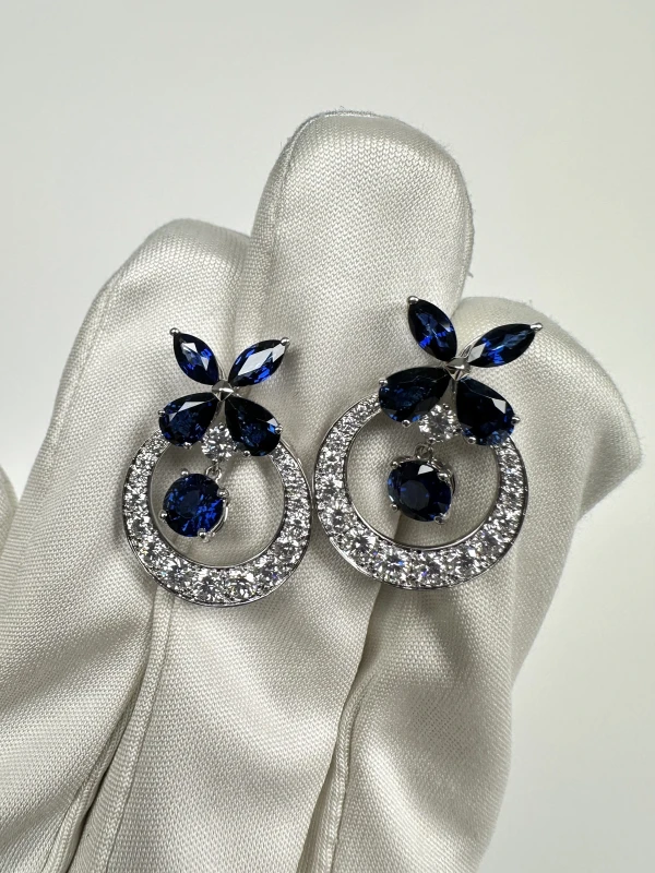 GRAFF CLASSIC BUTTERFLY SAPPHIRE EARRINGS RGE 598 4
