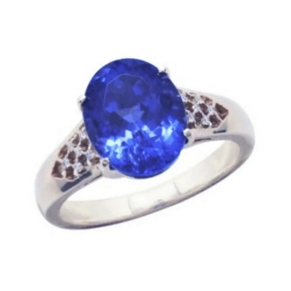 СЕРЬГИ NO NAME С ТАНЗАНИТОМ 4.65 СТ BLUISH VIOLET  4.65 СТ 