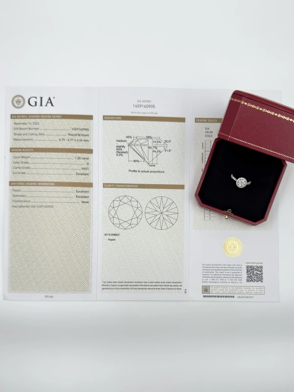 Cartier ROUND DIAMOND 1.20 СТ G/VVS1 RING (GIA) N4246851 4