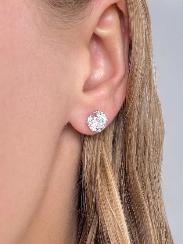 Earrings without a brand ROUND DIAMOND 2.01-2.02 CT E-F/VS1 EARRINGS (GIA) NN2.01-2.02CT E-F/VS1 4
