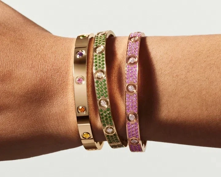 Cartier LIMITED EDITION LOVE BRACELET, ROSE SAPPHIRE PAVED IN ROSE GOLD (SIZE 17) N6739517 2