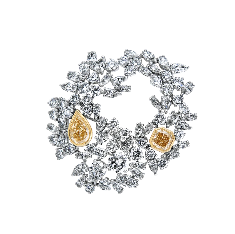 RalfDiamonds MIXCUT 13.14 CT BROOCH RDbrooch 1