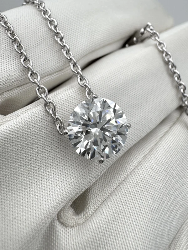 Cartier ROUND DIAMOND 4.01 CT E/VVS2 PENDANT (GIA) CR4.01CT 5