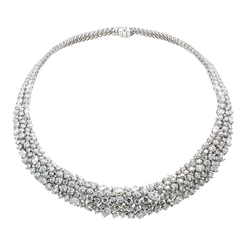 ROUND DIAMONDS 66.70 CT NECKLACE