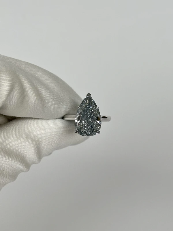 СЕРЬГИ NO NAME PEAR DIAMOND RING 7.01 ct G/SI2 (SIZE 52) GIA NN7.01ct G/SI2 GIA 2