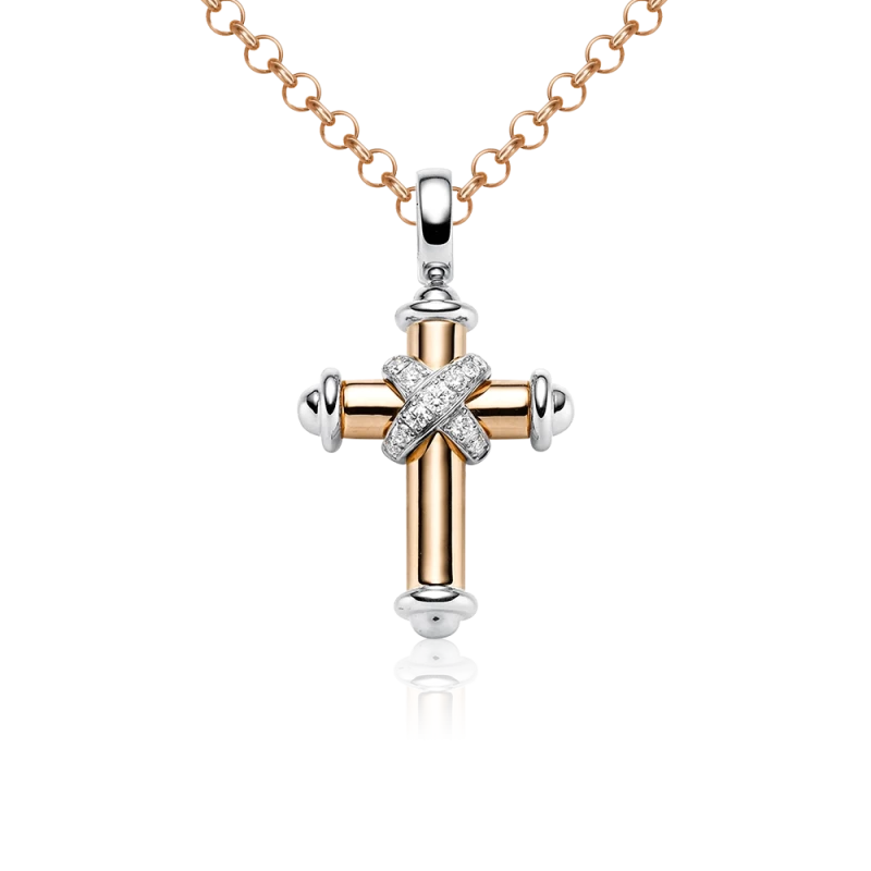 СЕРЬГИ NO NAME LEO WITTWER CROSS 0.13 CT LEO WITTWER RG/WG