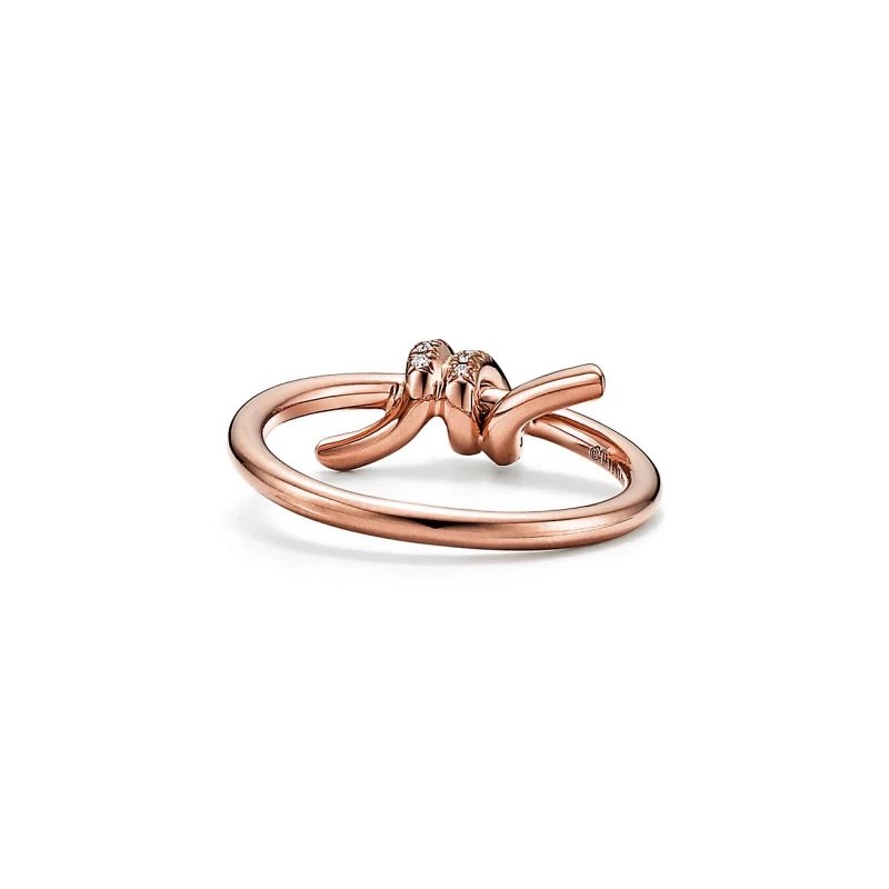 Tiffany & Co Tiffany Knot Ring in Rose Gold with Diamonds (SIZE 52) 69526411 3