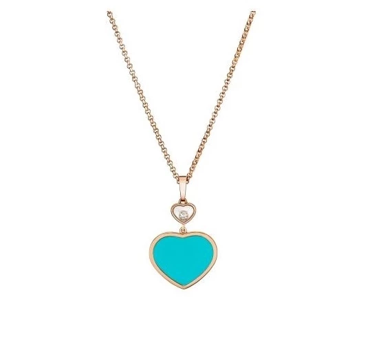 Chopard HAPPY HEARTS, ROSE GOLD, TURQUOISE PENDANT 797482-5401