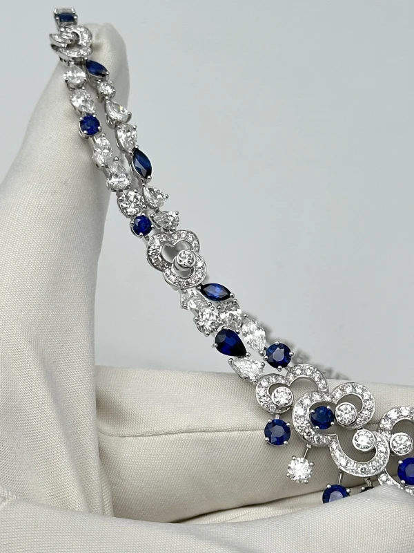 Graff Graff Nuage Necklace Sapphire and Diamond RGN435 4