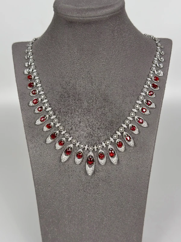 No name OVAL RUBY 16.04 CT NECKLACE NN 16.04CT 4