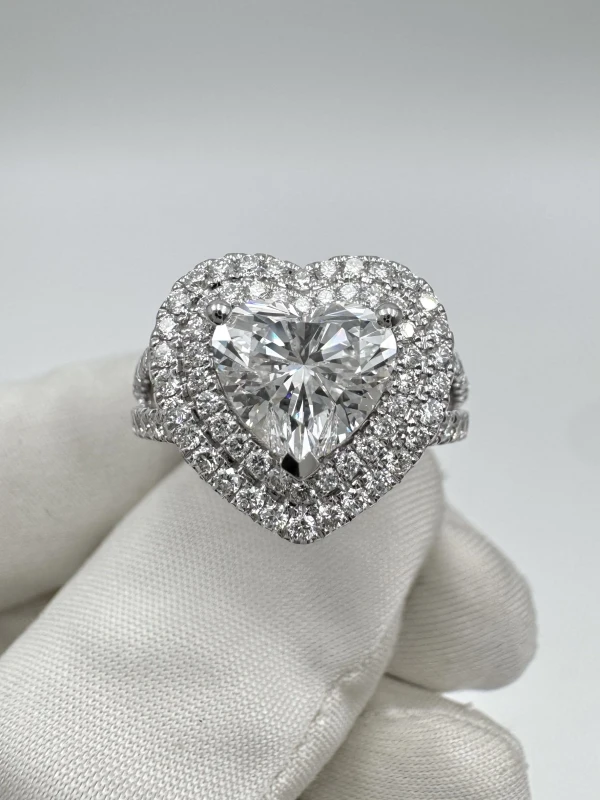 Earrings without a brand HEART DIAMOND 2.01 CT D/VVS2 RING (GIA) 5373-2.01ct 3