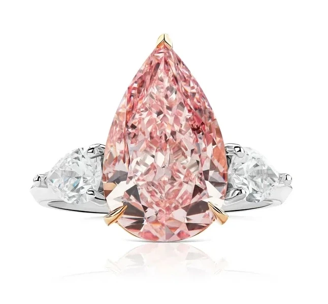 No name PEAR DIAMOND 4.13 CT FANCY INTENSE PINK/VVS1 223175 4.13 ct fip/vvs1 1