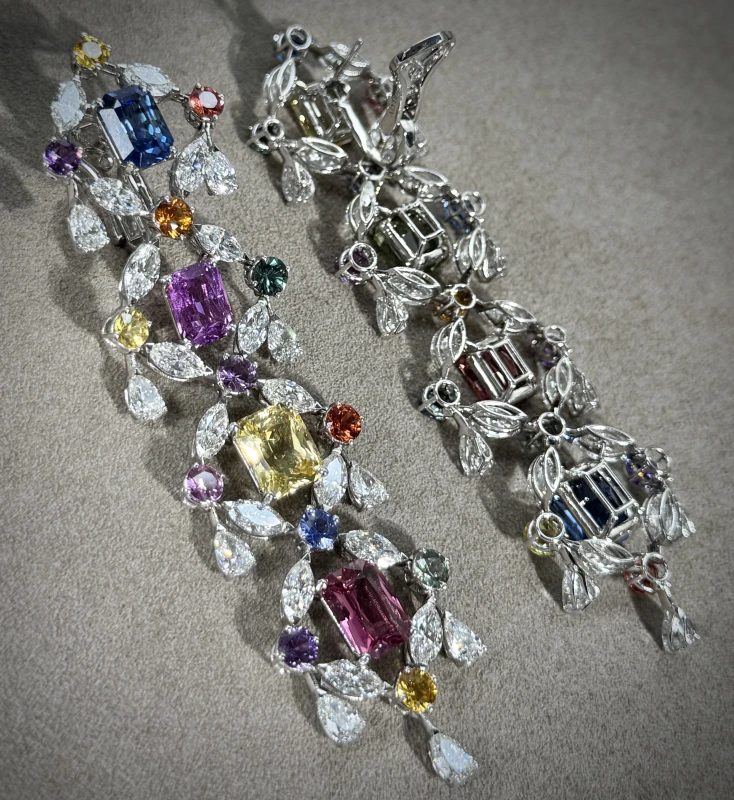 No name MULTI COLOR GEMSTONES EARRINGS ORLOV CLASSIC EARRINGS 6