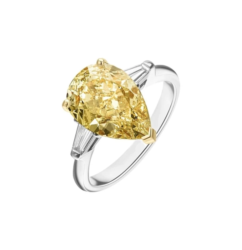 С БРИЛЛИАНТОМ 10.11 CT FANCY YELLOW