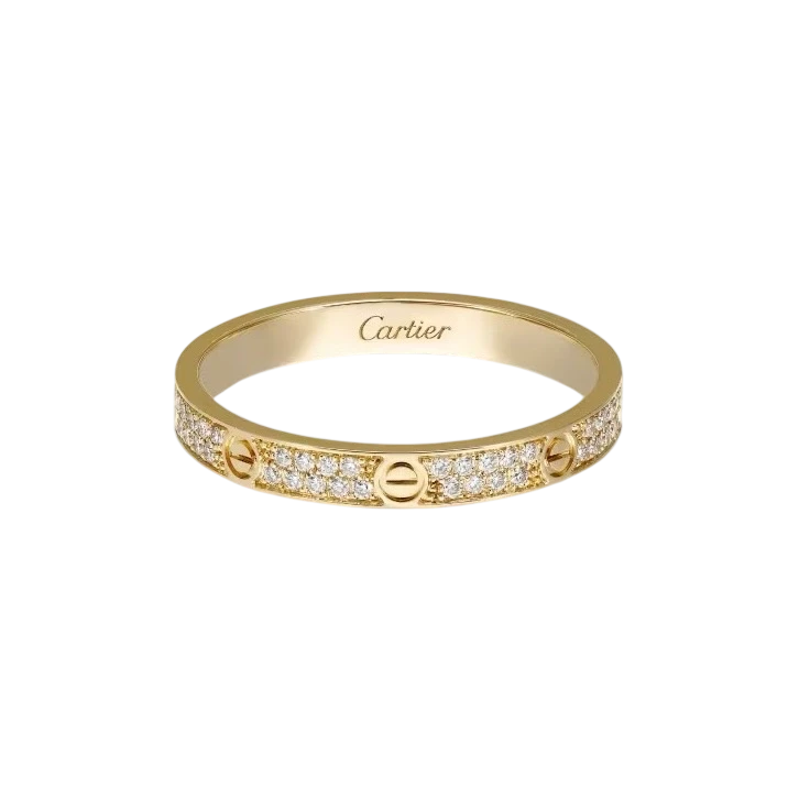 LOVE RING, MINI MODEL, PAVED (SIZE 49)