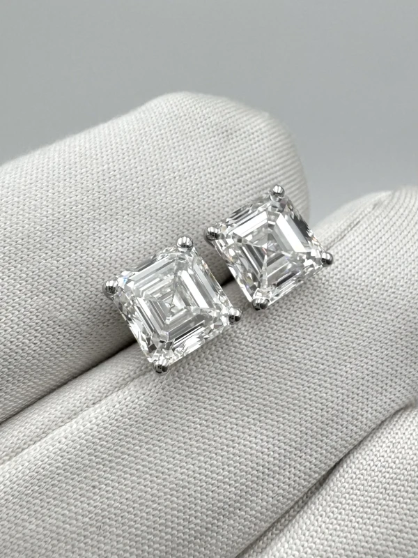 No name ASSCHER DIAMOND 2.01-2.01 CT H/VS2 EARRINGS (GIA) EXEX NN2.01-2.01 H/VS2 6