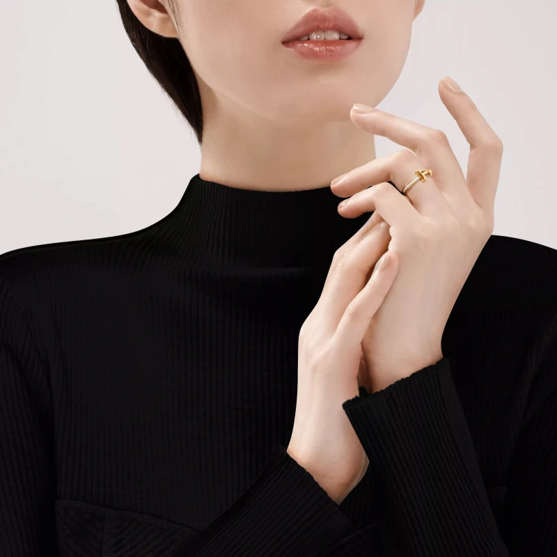 Tiffany & Co Tiffany T T1 Ring in Yellow Gold with Diamonds 67795040 2