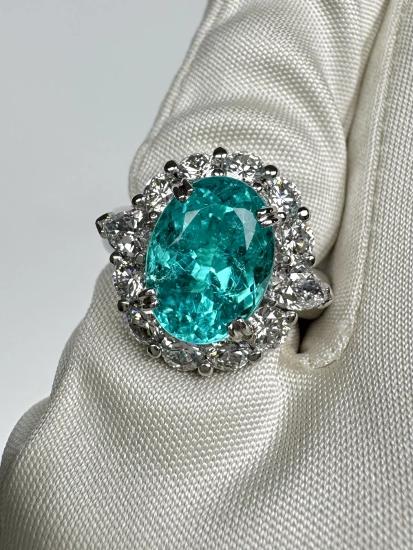Earrings without a brand BRAZIL PARAIBA TOURMALINE 4.14 CT RING (GUBELIN ), by KAYOKO DESIGNS 652-4.14 5