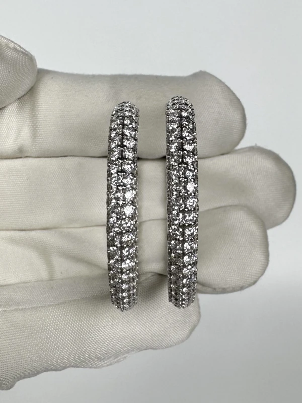 RalfDiamonds HOOP DIAMOND 7.10 CT EARRINGS RFD7.10 CT 3