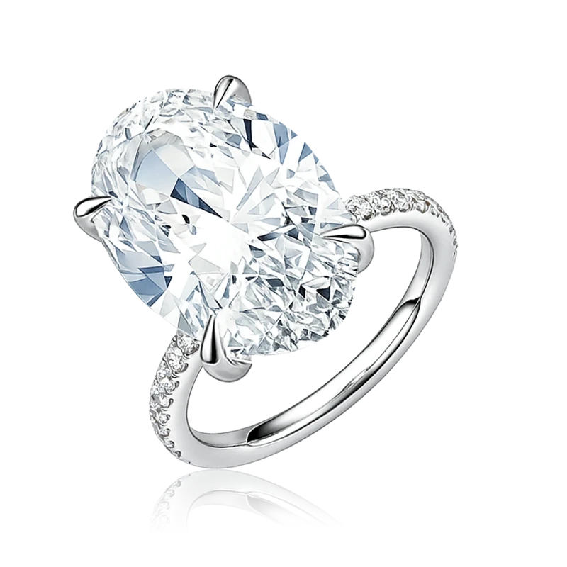 Earrings without a brand OVAL DIAMOND 10.05 CT E/SI2 RING (GIA) NN10.05 CT E/SI2 (GIA) 1