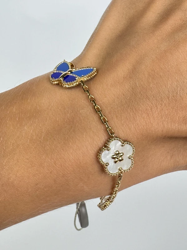 Van Cleef & Arpels. Lucky Spring Butterfly bracelet, 5 motifs VCARPHZV00 5