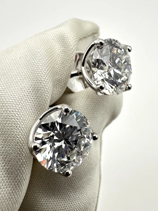 Earrings without a brand СЕРЬГИ-ПУСЕТЫ С БРИЛЛИАНТАМИ 4.00 - 4.03 CT (GIA) NN4.00-4.03CTD/VVS1 5