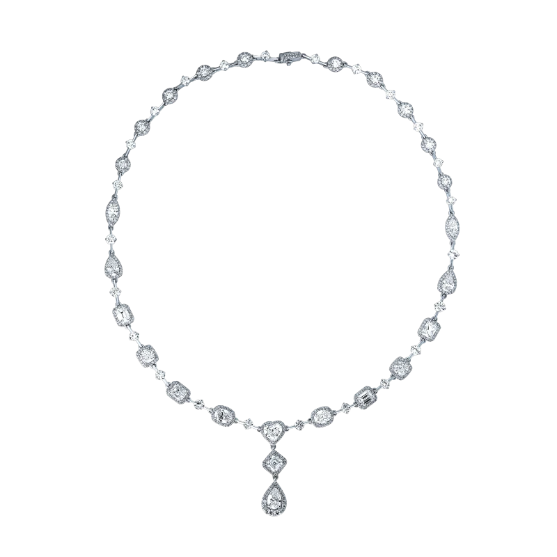 RalfDiamonds MIX SHAPES 22.97 CT F-G/VS1-VS2 NECKLACE RD22.97CT 1