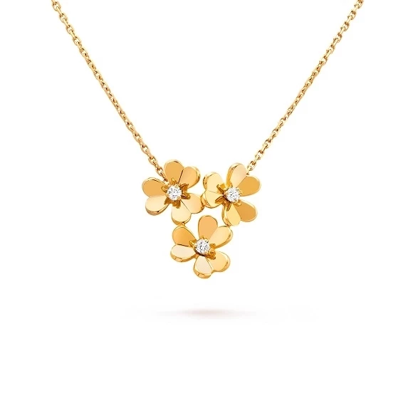 Van Cleef & Arpels FRIVOLE PENDANT, 3 FLOWER, SMALL MODEL VCARP2DU00