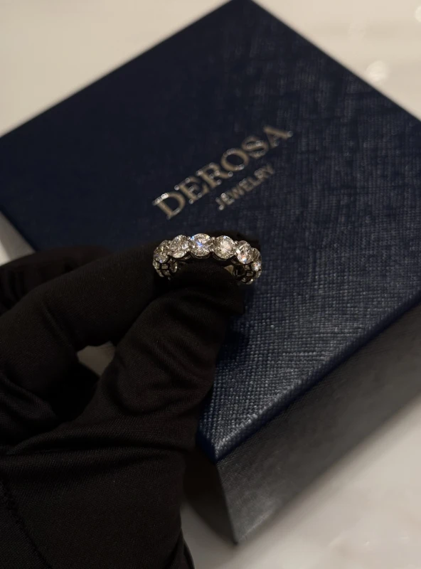 DeRosa ROUND DIAMOND ETERNITY RING 7.00 CT (GIA) R930041 3