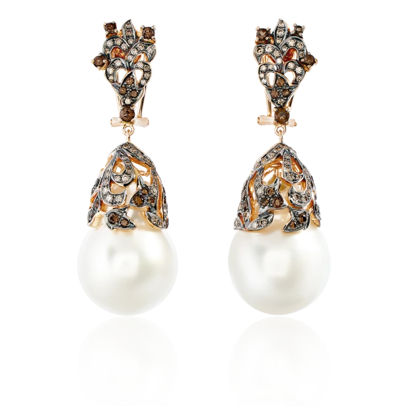 PEARL&DIAMOND EARRINGS