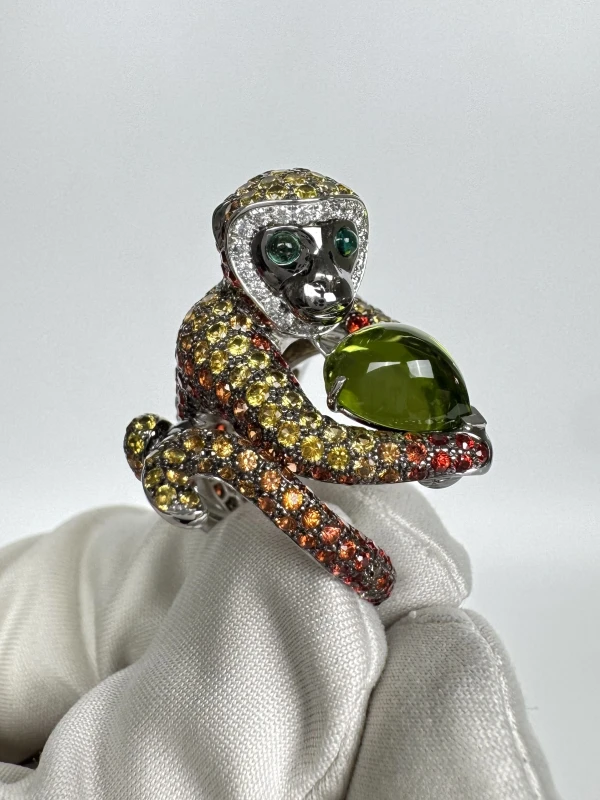Boucheron Coloured Stone and Diamond 'Bubu' Ring (SIZE 54) BR523 2