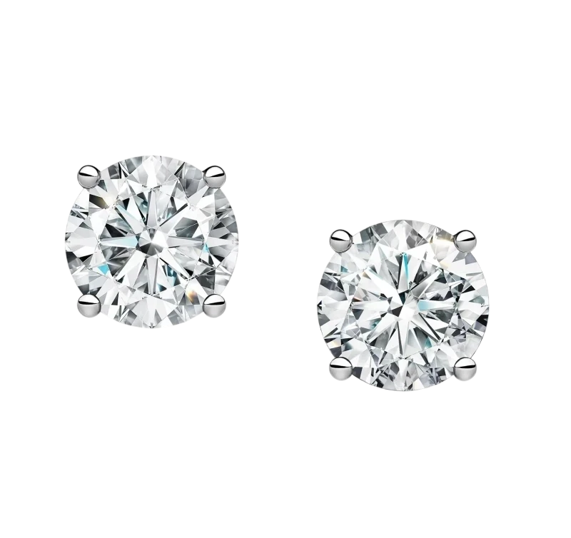 ROUND DIAMOND 1.00-1.00 CT I/VS1-VS2 EARRINGS (GIA)