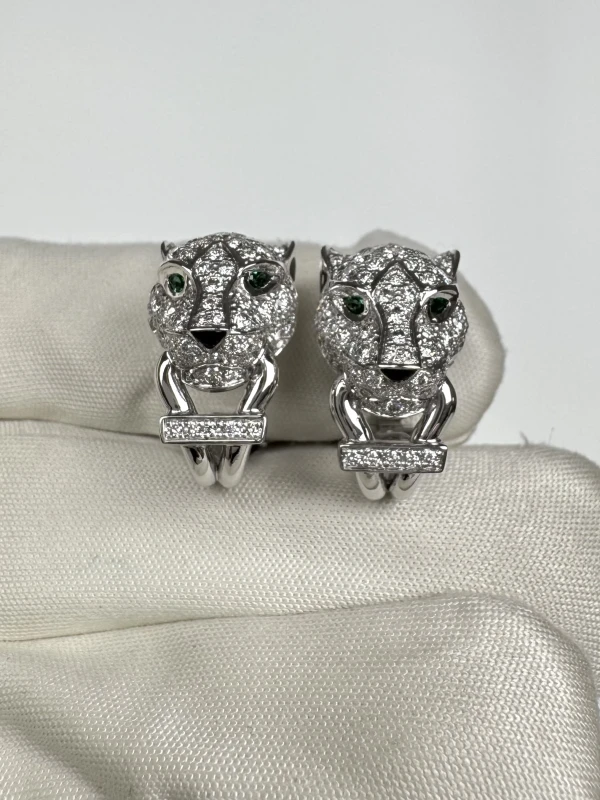 Cartier PANTHÈRE DE CARTIER EARRINGS, PAVED N8503200 4