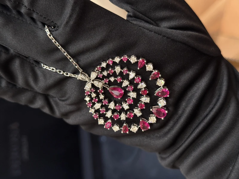 DeRosa DIAMOND & RUBY CELESTIAL PENDANT N22519965B 3