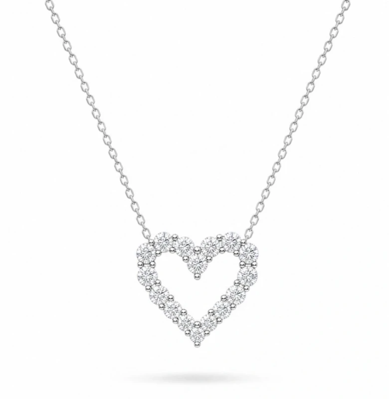 HEART PENDANT 0.74 CT WHITE/VS