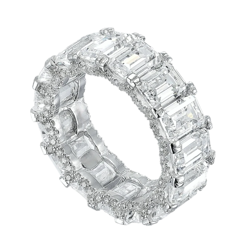 DeRosa ETERNITY EMERALD DIAMOND RING 9.64 CT F-G-H/VVS1-VS2 (GIA) R423101 1