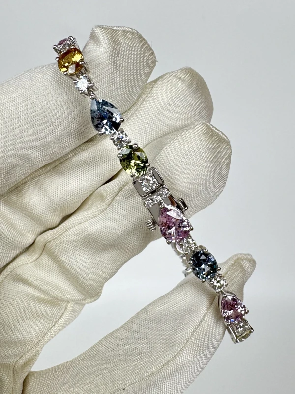 RalfDiamonds MULTISHAPE SAPPHIRE 12.8 CT BRACELET RFD12.8 CT 4