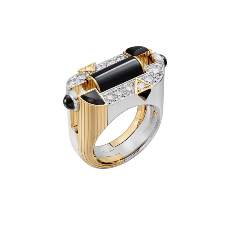 GÉOMÉTRIE & CONTRASTES RING, ONYX, PAVED