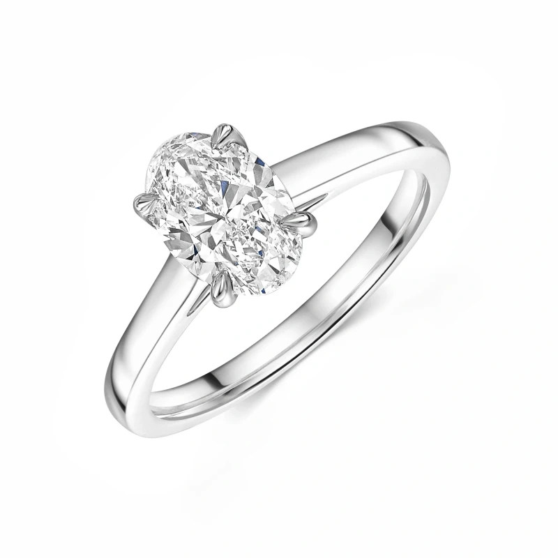 OVAL DIAMOND 1.00 CT H/VS2 RING (SIZE 51) GIA