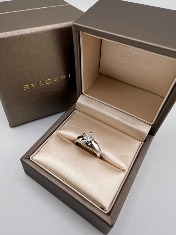Bvlgari CORONA 0.47 CT SOLITAIRE PLATINUM RING corona solitaire ring 2