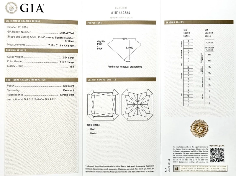 GRAFF DIAMOND EARRINGS 2.04 - 2.01 CT GE 2.04 - 2.01 CT 7