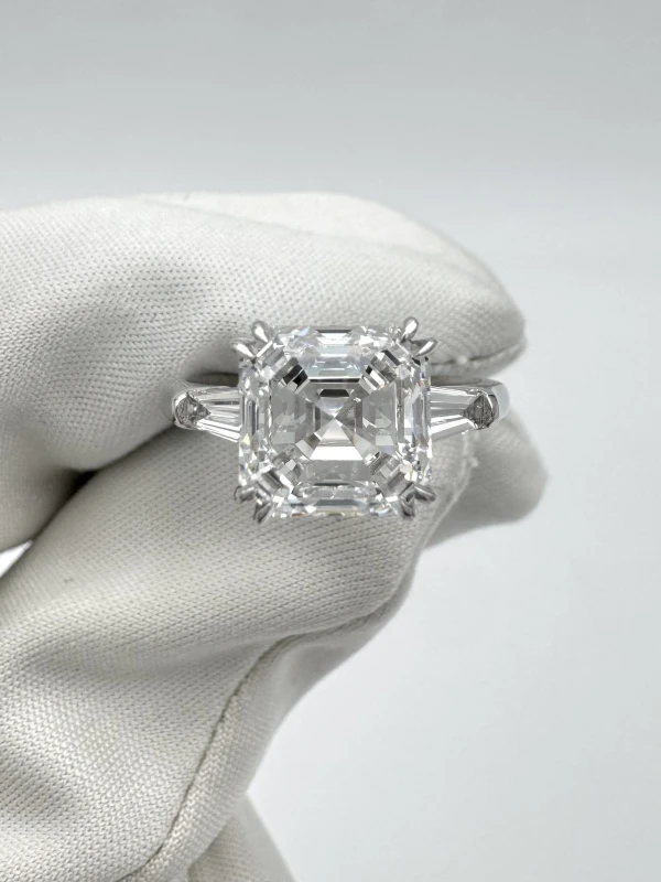 СЕРЬГИ NO NAME SQUARE EMERALD DIAMOND 3.02 CT E/VS1 RING (GIA) SIZE 48 242662 3.02E/VS1 2