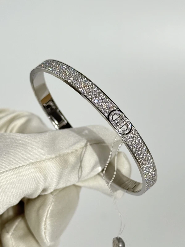 HERMES Hermes H D'Ancre Diamant Petit Modèle Bracelet en or blanc HRMBR100325 2