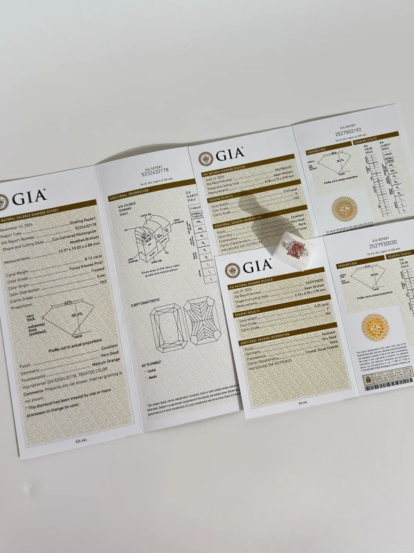 Earrings without a brand RADIANT 8.12 CT FANCY INTENCE PINK/VS2 RING (GIA) nn8.12ctPINK 5