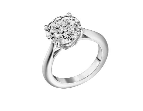 2.94CT H/VS1 ROUND DIAMOND RING