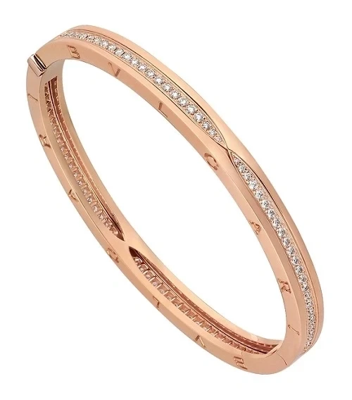B.ZERO1 BRACELET, ROSE GOLD, DIAMONDS (SIZE S/M)