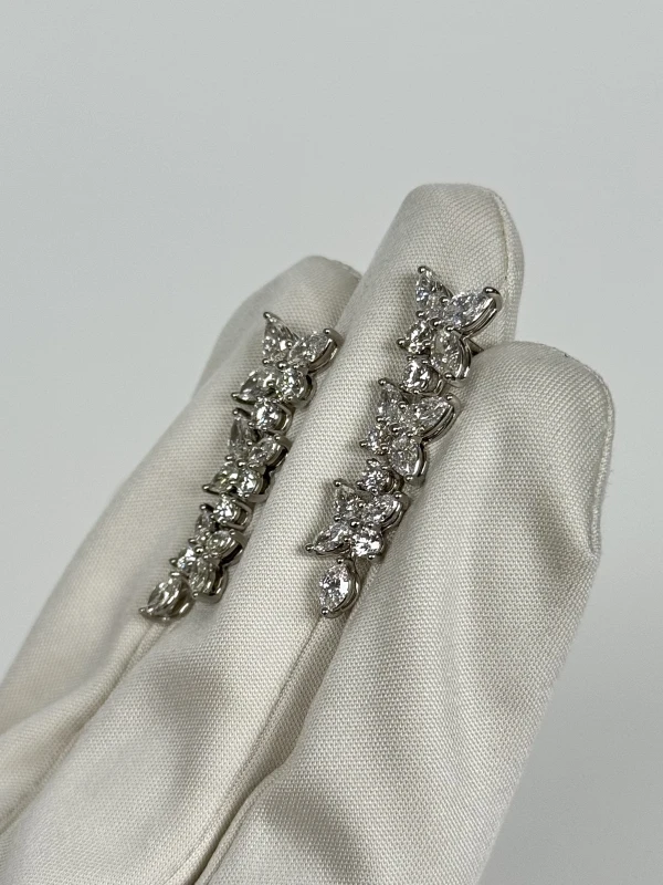 Tiffany & Co VICTORIA MIXED CLUSTER DROP EARRINGS 60011807 4