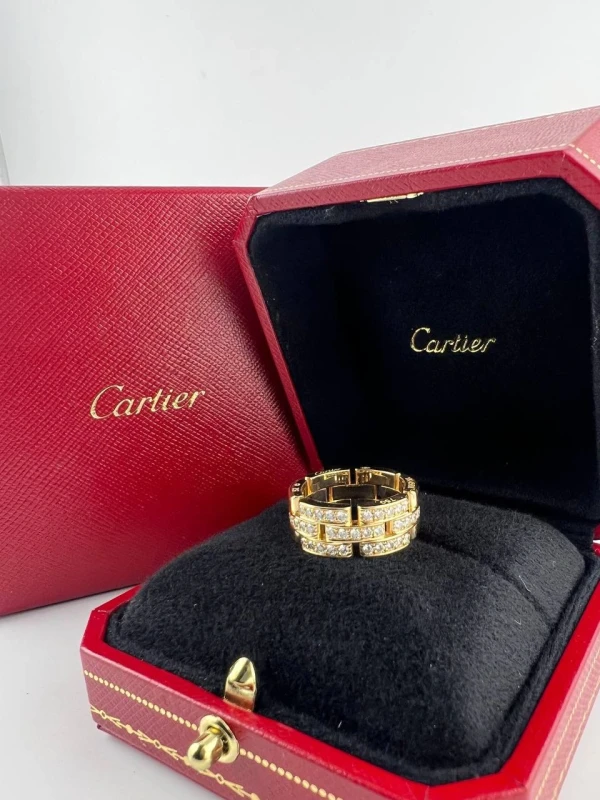 Cartier MAILLON PANTHÈRE 3 HALF DIAMOND-PAVED ROWS B4127100 2